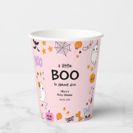 Vasos De Papel Pink A Little Boo Cuo Fantasma Baby Shower