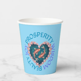 Vasos De Papel Pink and Turquoise koi