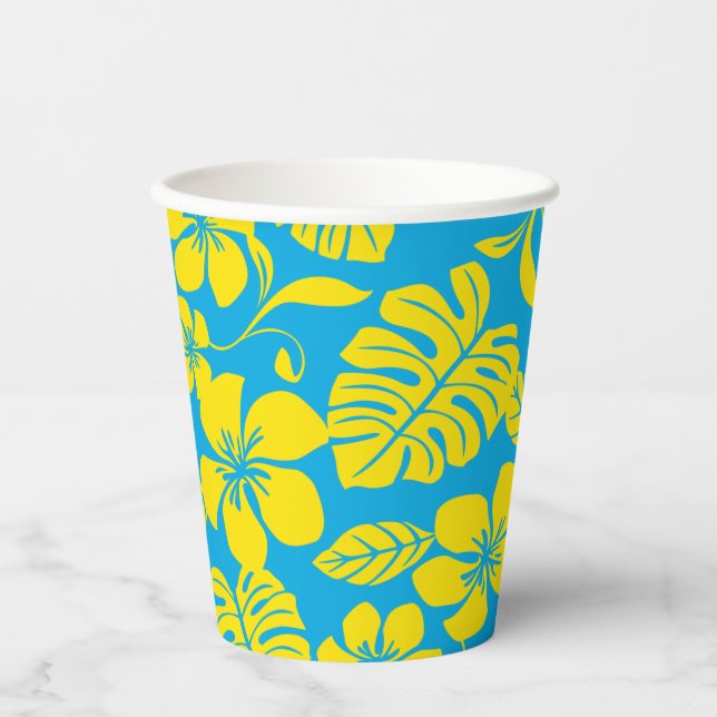 VASOS DE PAPEL PINK BIKINI (AZUL/AMARILLO) (Anverso)