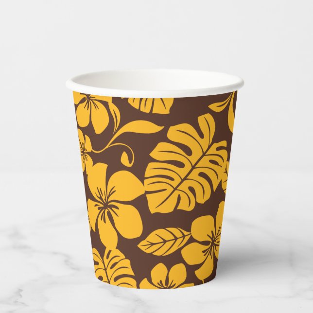 VASOS DE PAPEL PINK BIKINI (MARRÓN/ORO) (Anverso)