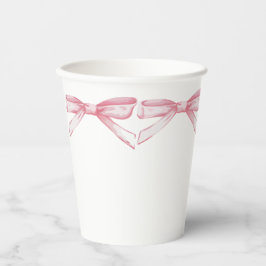 Vasos De Papel Pink Bow