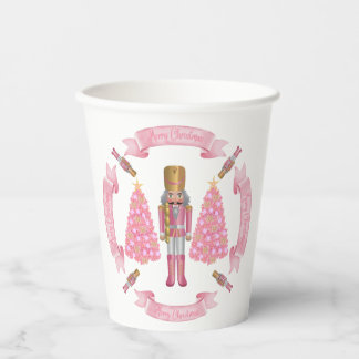Vasos De Papel Pink Christmas Nutcracker Paper Cup