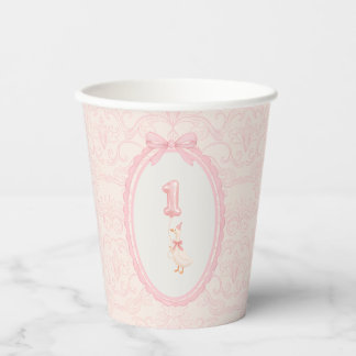 Vasos De Papel Pink Coquette Silly Goose 1st Birthday 