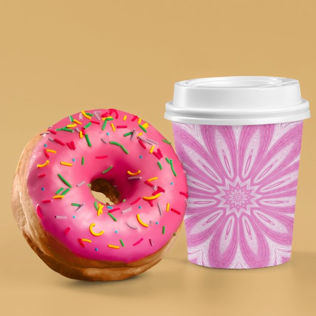 Vasos De Papel Pink Faux Tulle Flower Design (Subido por el creador)