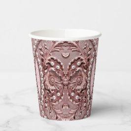 Vasos De Papel Pink Flower Paper Cups