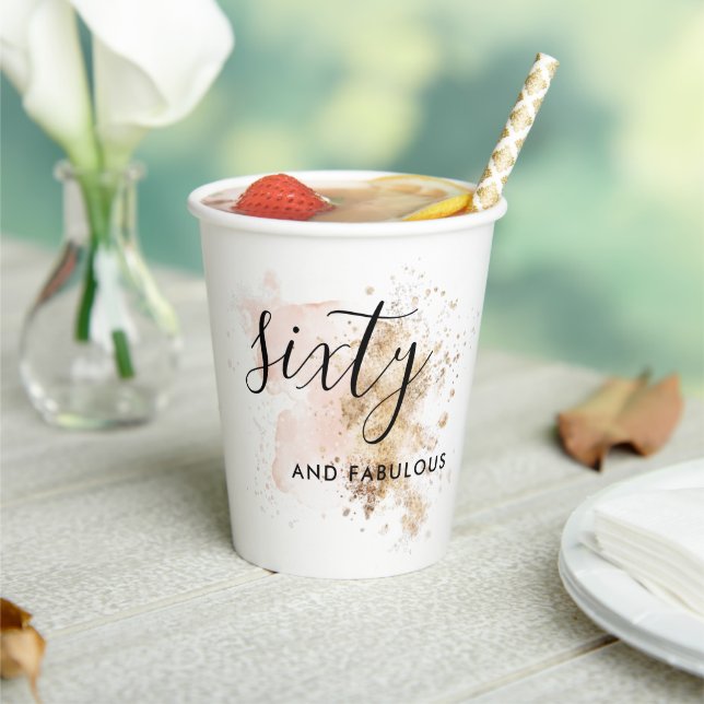 Vasos De Papel Pink & Gold Sesty y fabulosa fiesta de cumpleaños  (in situ)