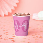 Vasos De Papel Pink Ninety 90th Birthday Party<br><div class="desc">¡Esta es una copa rosada de papel de noventa y noventa!</div>