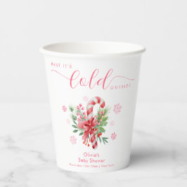 Vasos De Papel Pink Snowflake Festive Candy Girl Baby Shower 