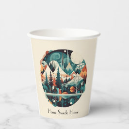 Vasos De Papel Pinos y picos nórdicos, personalizado