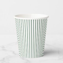 Vasos De Papel Pinstripe Verde Estilo Campestre Rústico