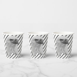 Vasos De Papel Pintura de aceite de águila calva,