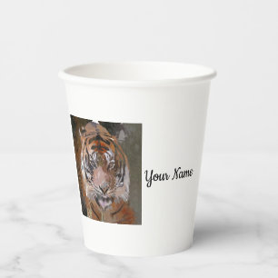 Vasos De Papel Pintura Loca - Nombre del tigre