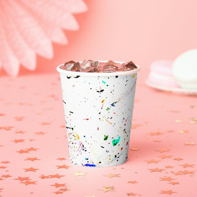 Vasos De Papel Pinturas abstractas de arte (in situ)
