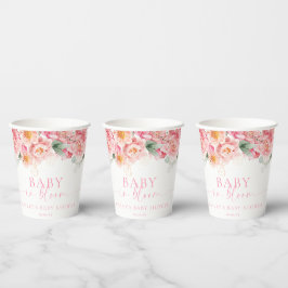 Vasos De Papel Piper Peony Flor Baby En Bloom Baby Shower
