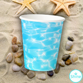 Vasos De Papel Piscina de olas de agua fiesta playa de verano fie
