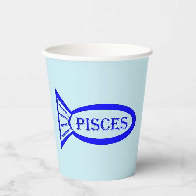 Vasos De Papel Piscis Star Sign Fish (Anverso)