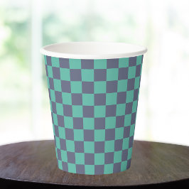 Vasos De Papel Pizarra azul y verde