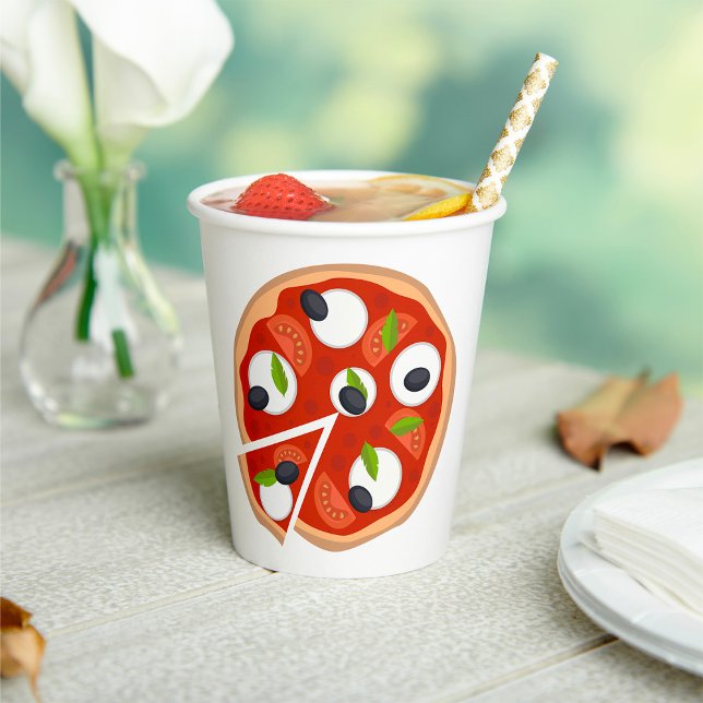 Vasos De Papel Pizza de Mozzarella con Tomate y Albahaca (Subido por el creador)