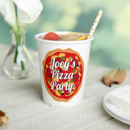 Vasos De Papel pizza de pepperoni italiana personalizado Fiesta d