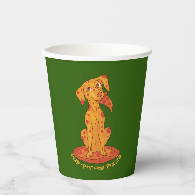 Vasos De Papel Pizza Puppy (Anverso)