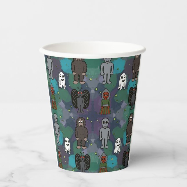 Vasos De Papel Placa de papel espeluznante (Anverso)