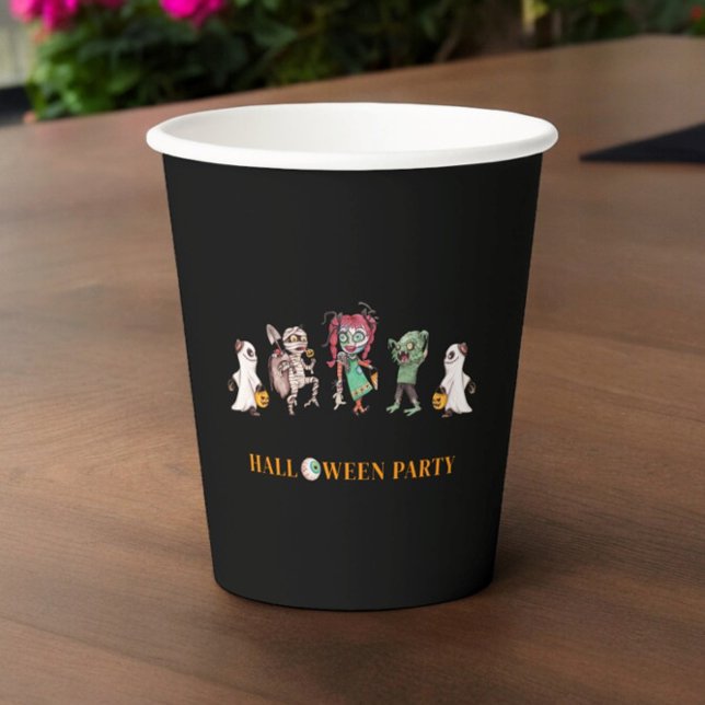 Vasos De Papel Placa de papel espeluznante para los niños en Hall (halloween party paper cups , ideal for lots of spooky fun. )