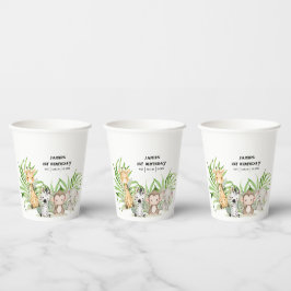 Vasos De Papel Placa de papel Safari Adventure