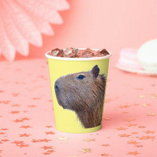 Vasos De Papel Placas de papel de Capibara