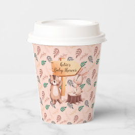 Vasos De Papel Placas para bebés de animales de Woodland, decorac