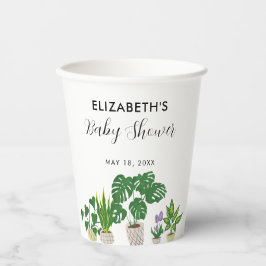 Vasos De Papel Plantas Potadas Baby Shower Greenery Botánico