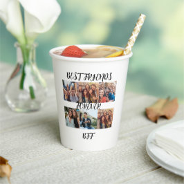 Vasos De Papel Plantilla de fotografía personalizada "Best Friend