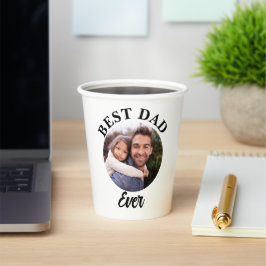 Vasos De Papel Plantilla de fotografía personalizada de Best Dad