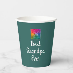 Vasos De Papel Plantilla de guión de tipografía mejor abuelo jamá