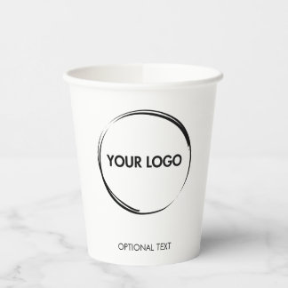 Vasos De Papel Plantilla de logotipo de negocios de personalizado