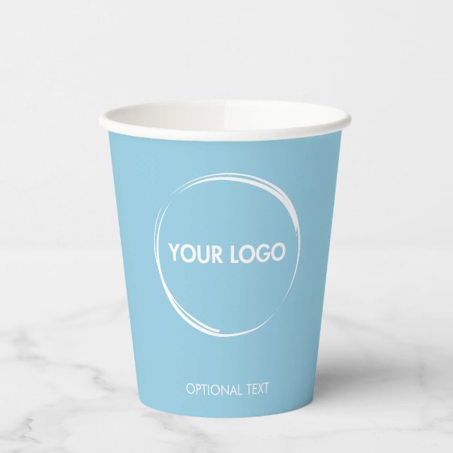 Vasos De Papel Plantilla de logotipo de negocios personalizado Pa (Izquierda)