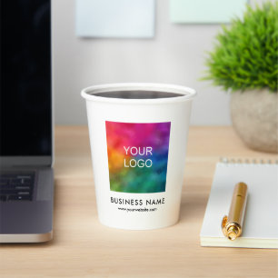 Vasos De Papel Plantilla de logotipo para empresas pequeñas de la