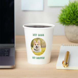 Vasos De Papel Plantilla fotográfica personalizada para mi perro