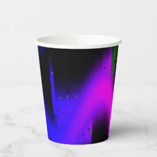 Vasos De Papel Plasma Negro Glitch