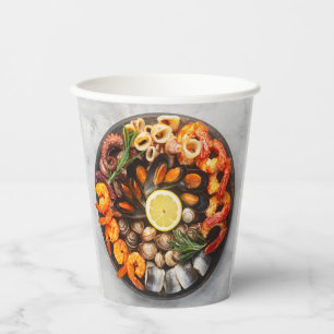 Vasos De Papel Plata de Mariscos