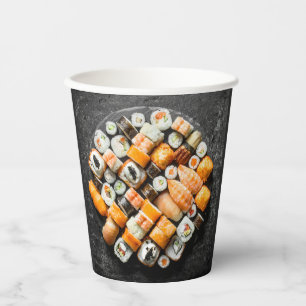 Vasos De Papel Plata de sushi