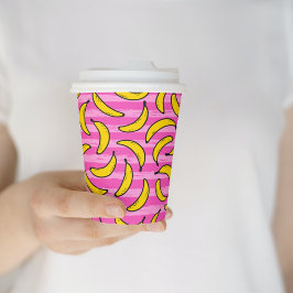 Vasos De Papel Plátanos Amarillos Cubiertos Semana Santa