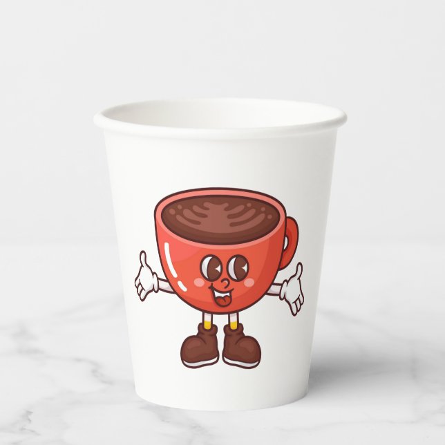 Vasos De Papel Playful and Funny Personalizado Coffee Cup (Anverso)