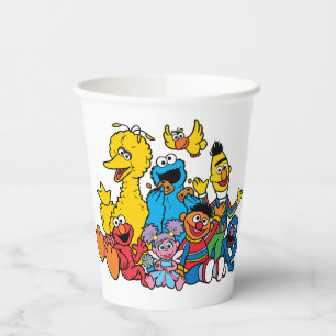 Vasos De Papel Plaza Sésamo Pals Primer Cumpleaños