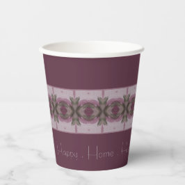 Vasos De Papel Plum Patterned Elegant