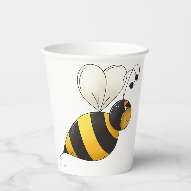 Vasos De Papel Plump Winged Bumble Bee (Anverso)