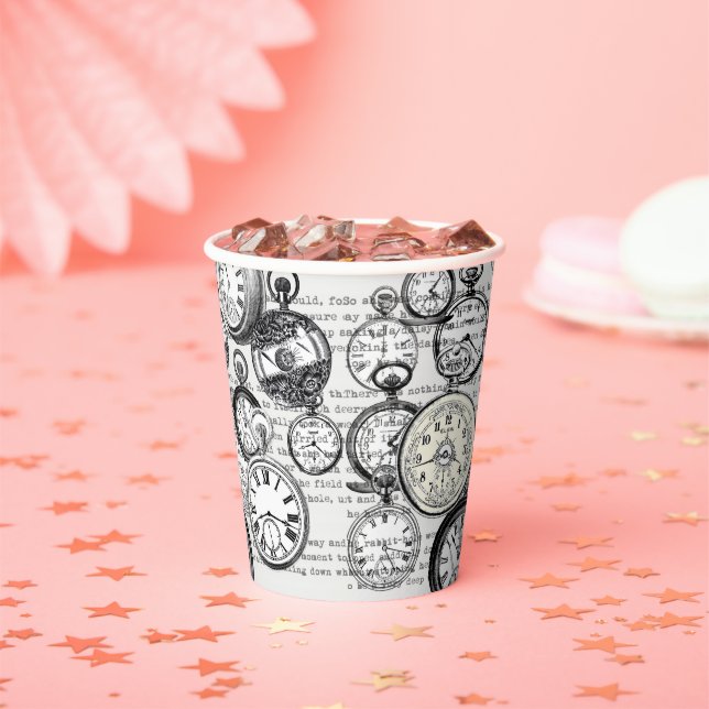 Vasos De Papel Pocket Watch de Victoria Alicia en el país de las  (in situ)