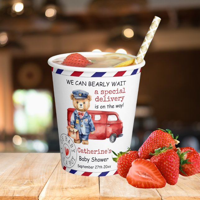 Vasos De Papel Podemos Esperar A La Entrega Especial Baby Shower (Subido por el creador)