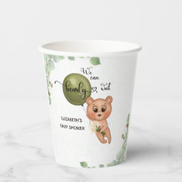 Vasos De Papel Podemos Esperar A Teddy Bear Baby Shower