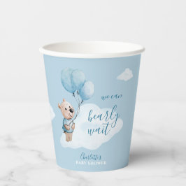 Vasos De Papel Podemos Esperar A Teddy Bear Baby Shower