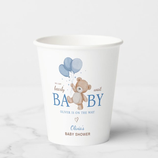 Vasos De Papel Podemos Esperar Baby Shower (Anverso)